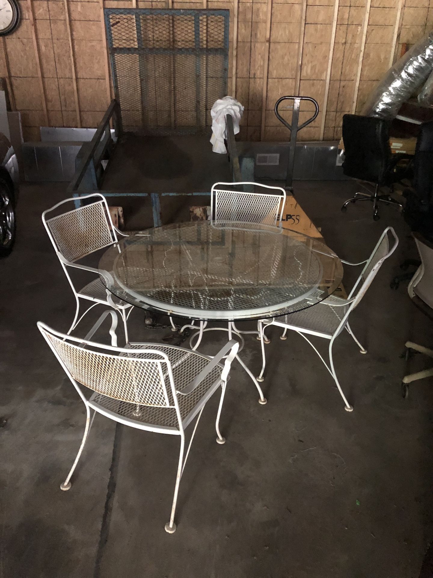 White patio furniture