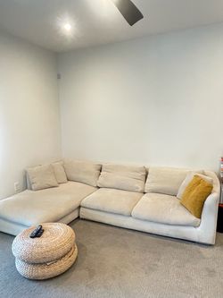 Valyou cream color comfy-cozy sectional sofa