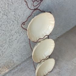 Wrought-iron Rooster Wall Plate Display Rack