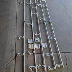 (5) 10' Sections of LED Track Lighting w/ Bulbs