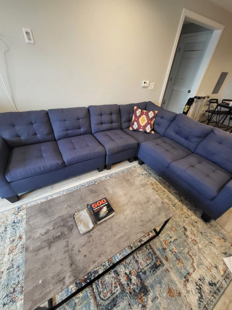 Blue Large Sofa