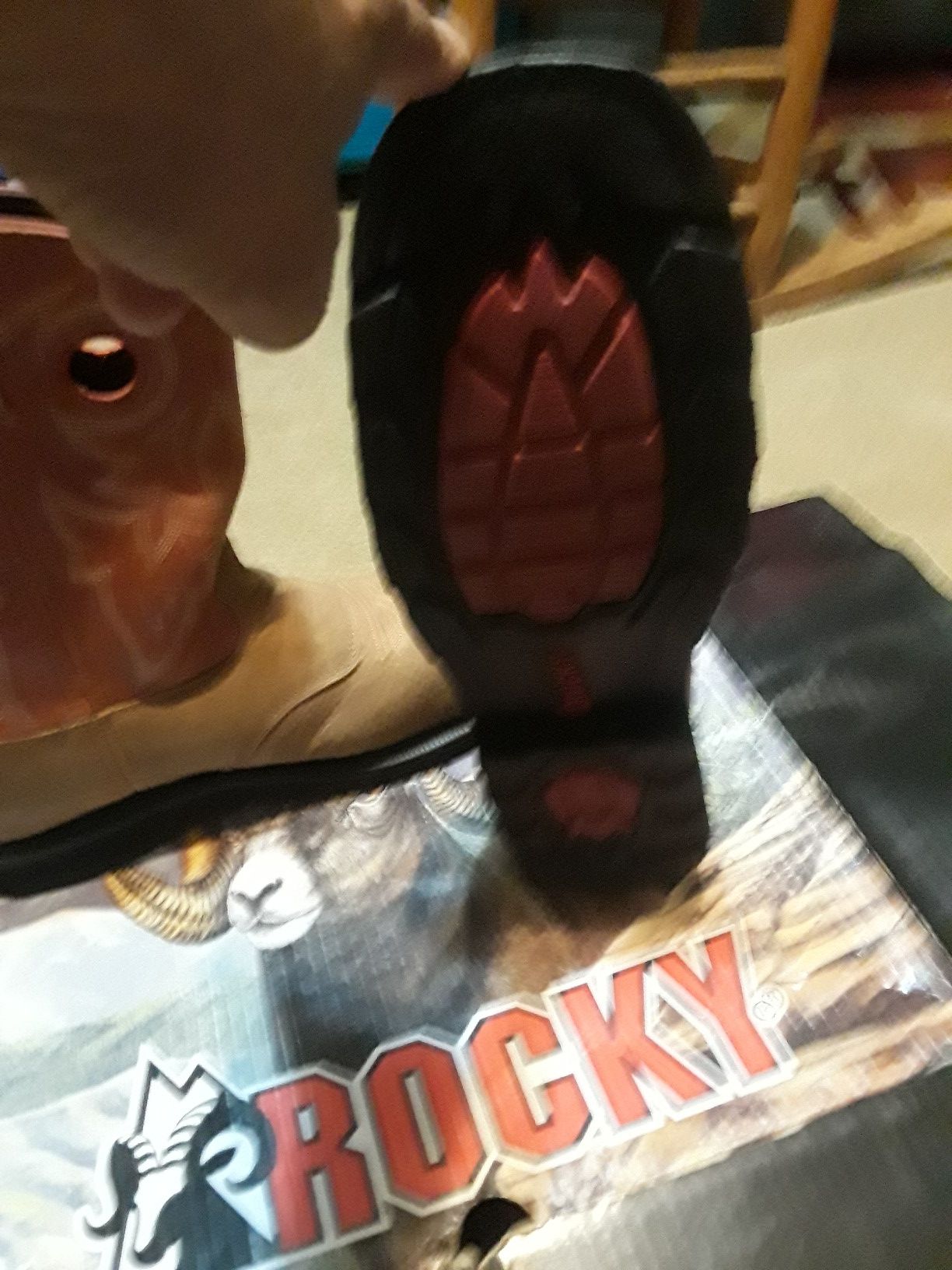 Rocky size 12 steel toe square toe