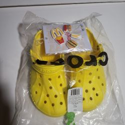 Crocs Yellow McDonald's Limited Jibitz Included 😊 New With Tags And Jibitz SEALED