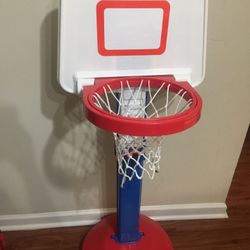 Basketball Hoop Toy Height Adjustable Backboard With Base Red