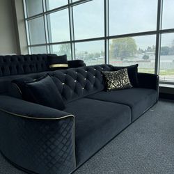 Luxury Velvet Sofa & Armchair Set – Brand New | Imported from Turkey