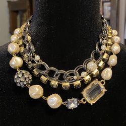 Gorgeous Chicos 30th Anniversary Choker Multi Strand Necklace 30 Unforgettable Years Collection 