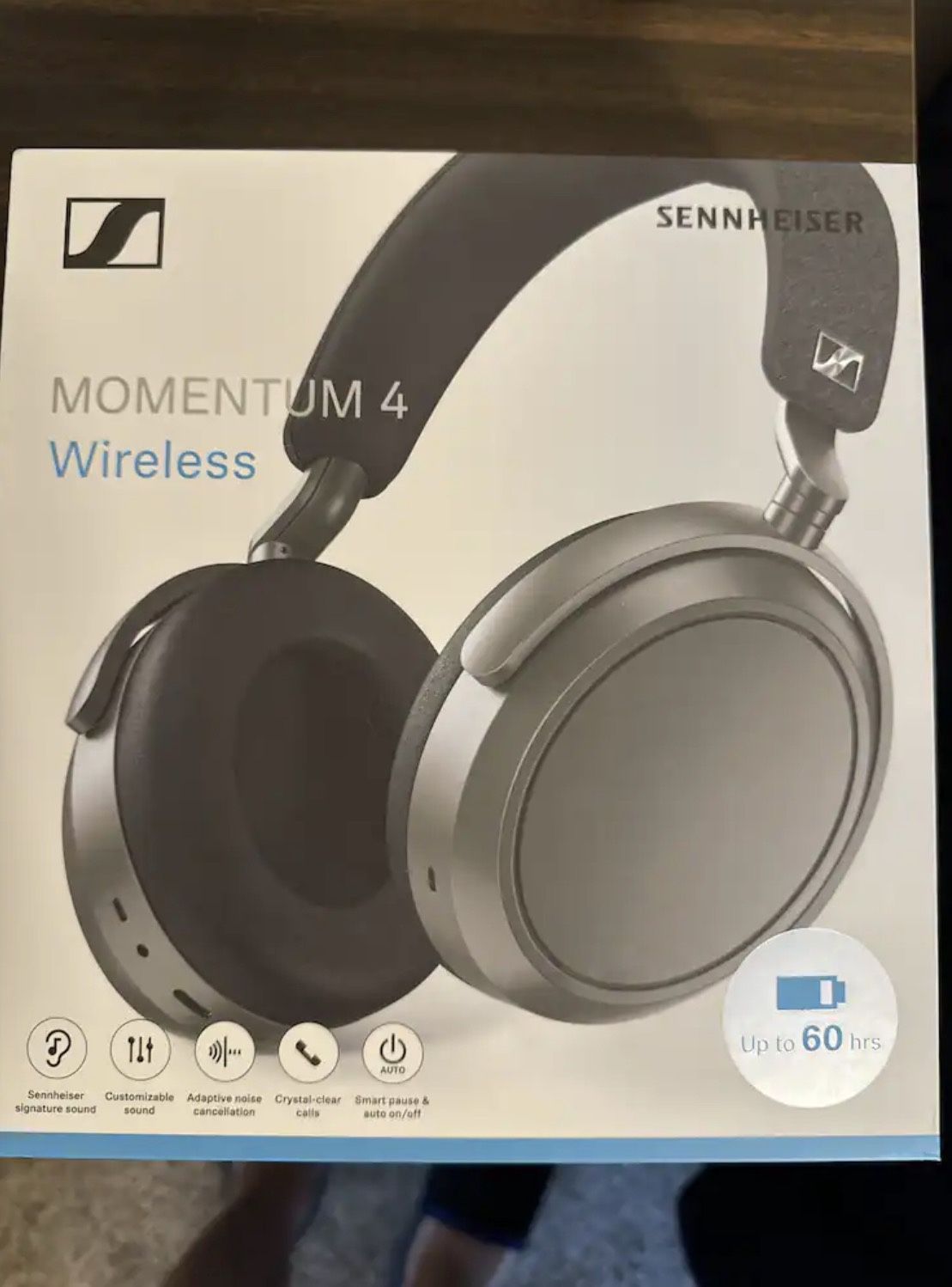 Sennheiser - MOMENTUM 4 Wireless Adaptive Noise-Canceling Over-The-Ear Headphones - Graphite