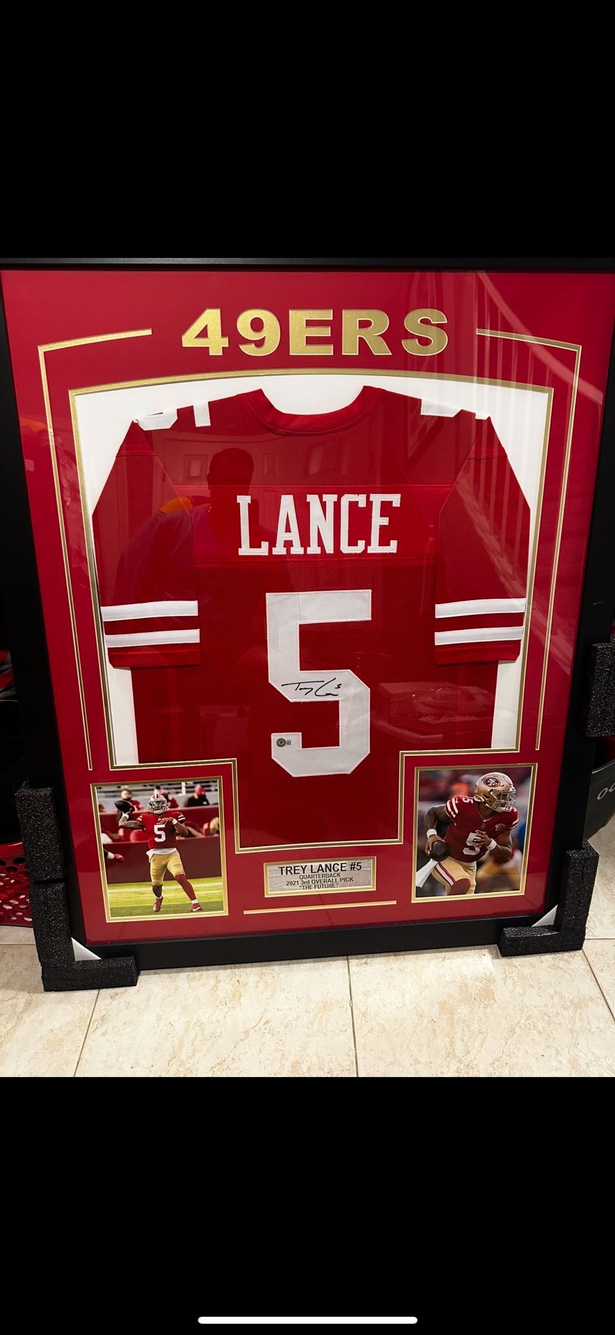 Trey Lance Framed Auto Rookie Year Jersey