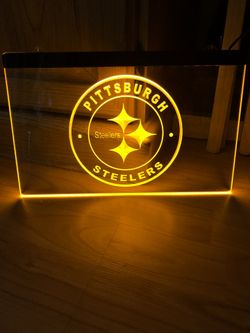 PITTSBURGH STEELERS LED NEON LIGHT SIGN 8x12