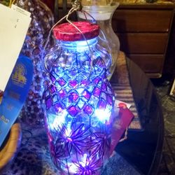 Lighted Bottles Hand Painted