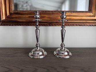 Pair of Silver Candlesticks