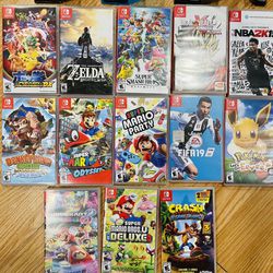 Nintendo Switch Bundle with accessories and 14 games
