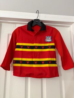 Mickey Mouse Fire Chief Kids Costume Jacket SZ 4-7