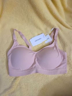 Momcozy Nursing Bra Size M Pink Tencel Seamless New With Tags