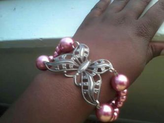 Pink Butterfly Bracelet