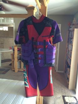 Life jacket and wet suit