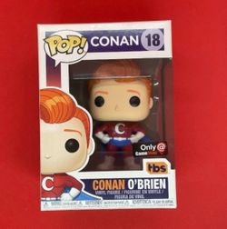 Funko Pop! Conan O'Brien (Superhero) #18 GameStop Exclusive Vaulted Figure
