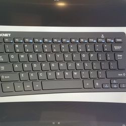 Black Mini Compact Wireless Keyboard With Hot Keys USB-A Receiver