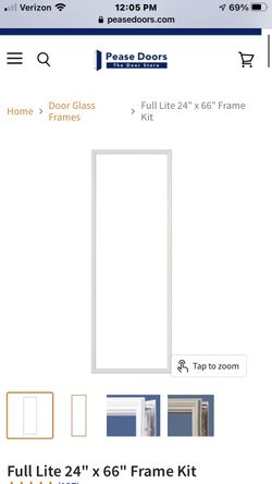 Full Light Door Glass Frames 24”x66” (1/2” Glass)