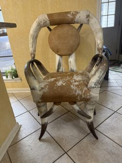 XXL Longhorn Chair Handmade Hide And Horn Crafted 