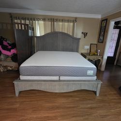 King Size Bed Frame with mattress