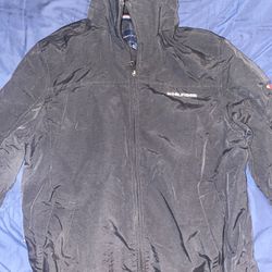 Mens XS Black Tommy Hilfiger Wind/Water Resistant jacket