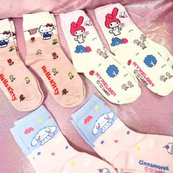New Hello Kitty & Friends Socks -$3 Each