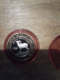 $10 dollar gaming token Hilton Reno,featuring The Year of the Ram