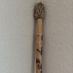 Handcarved Morel Walking Stick