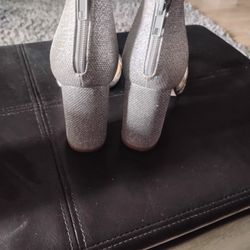 Silver Bling Heels Size 8