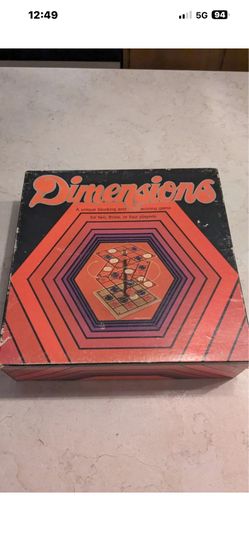 Dimensions 3D Blocking & Scoring Board Game 1970 Vintage Rare