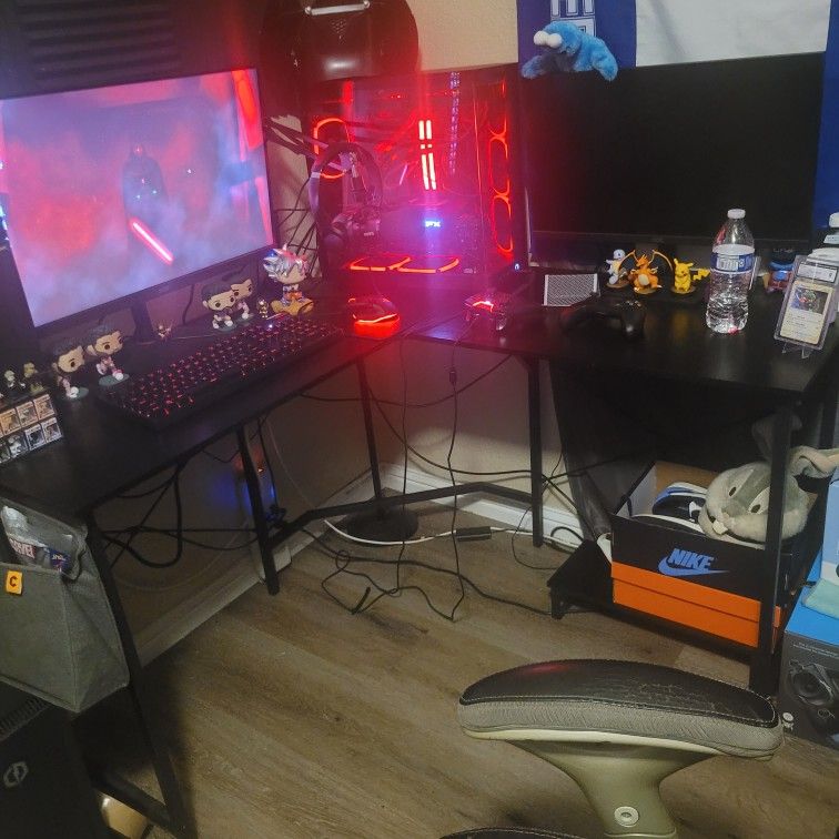 Fully built L shaped desk
