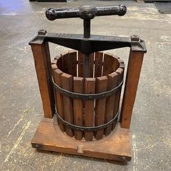 Antique SC & W Co. Chicago Grape Press Decor
