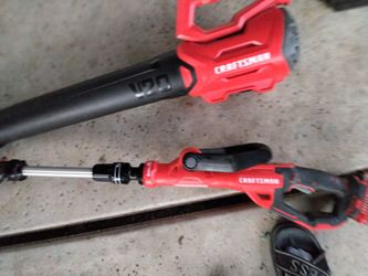 Craftsman V20 leaf blower and weed trimmer and it comes with the battery and charger