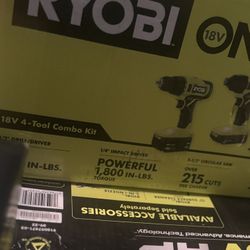 RYOBI ONE+ 18V Cordless 4-Tool Combo Kit