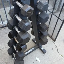 Dumbell Set With Rack