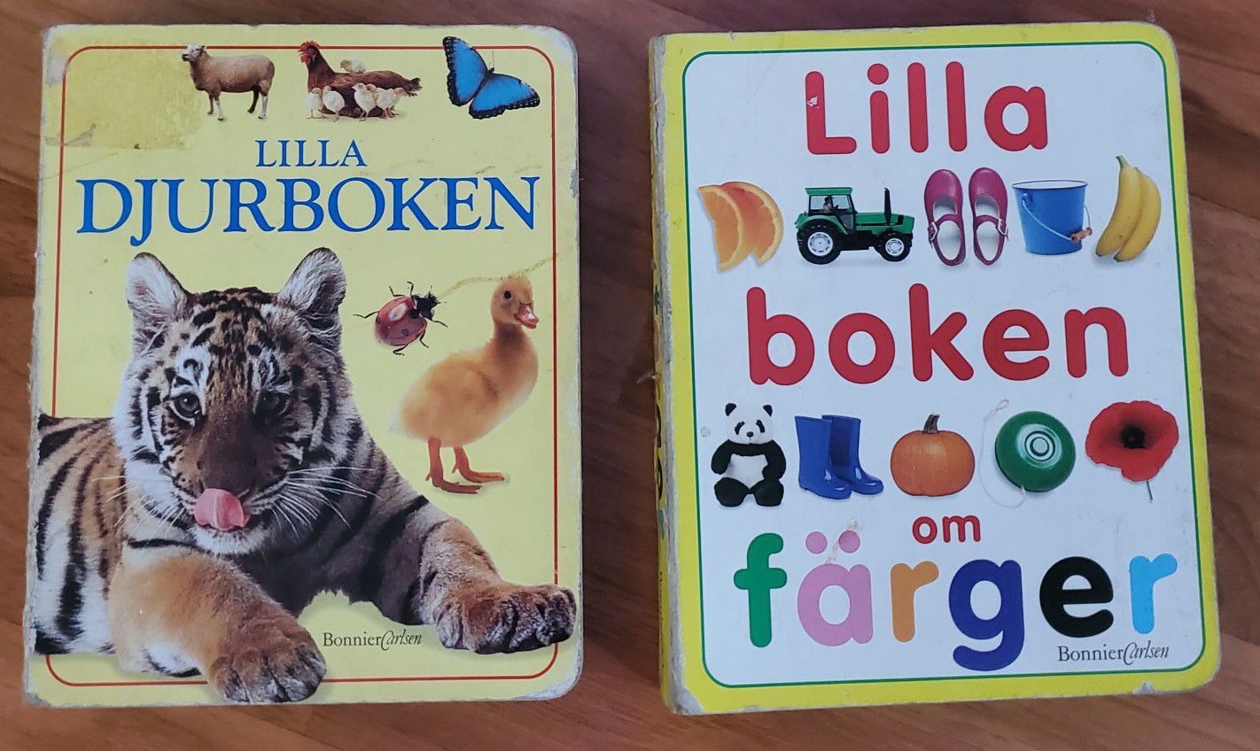  2 Books Lila Djurboke / Lilla Boken Om Farger