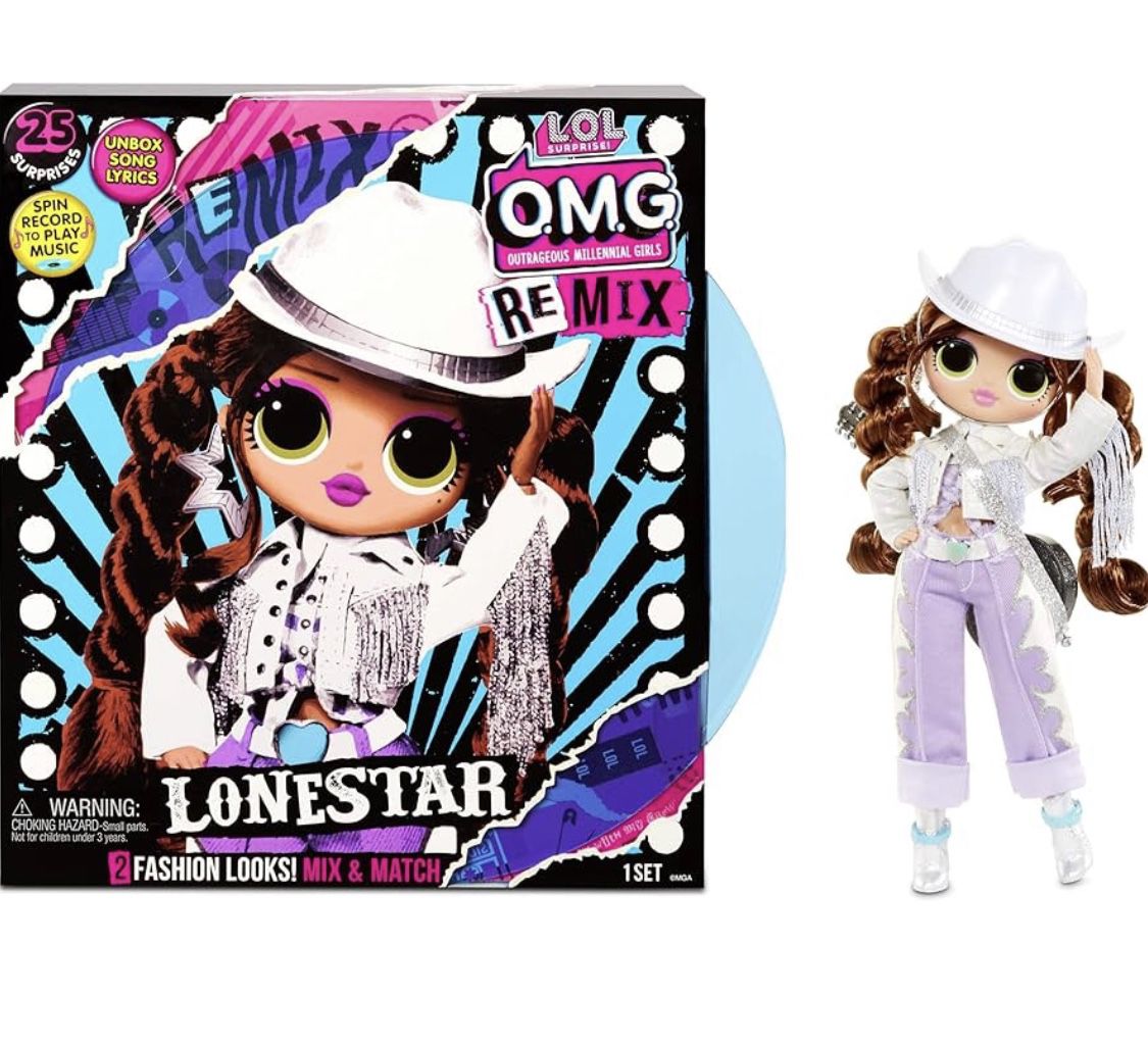 LOL Surprise OMG Remix Lonestar Fashion Doll 25 Surprises w/ Music
