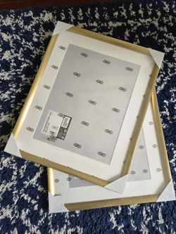 2 IKEA Gold Painted Wood Frames 16x20