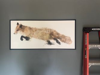 Crate & barrel large fox painting