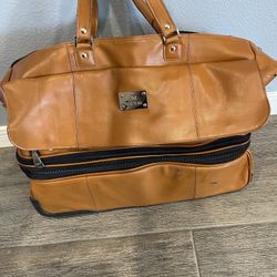 JM New York Cognac Wheel Luggage Carry On