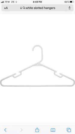 Large Lot Of White Clothes Hangers