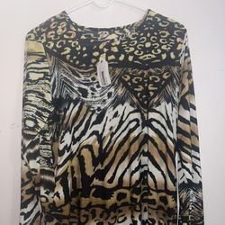 Women’s Long Sleeve Animal Print Top 