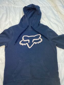 Blue unisex fox hoodie (Size Medium)