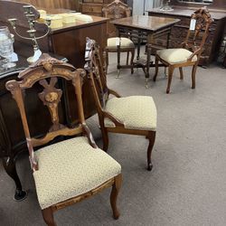 Set of 4 Antique Upholstered Chairs