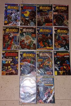 14 Werewolf By Night Bronze Age Comics VG-FN numbers Are Pictured ..Nice Lot 