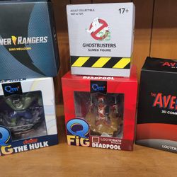 Lot Of 5 LOOT CRATE Marvel Comics GhostBusters Power Rangers Figure Doll Toys - New!!!