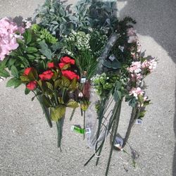 Asst. silk flowers -new