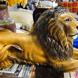Vintage, great condition large glazed lion.