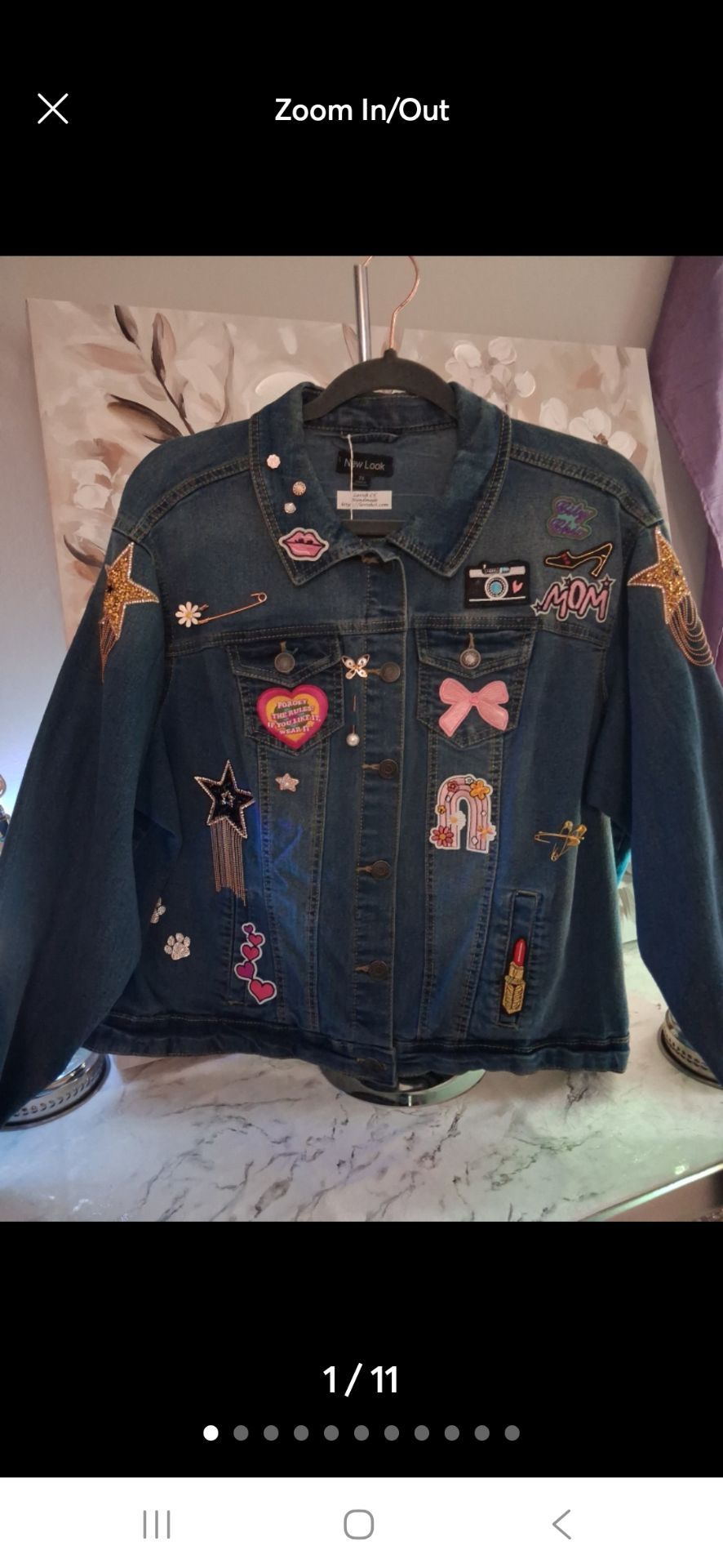 Upcycled Denim Jacket 2x
